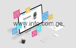 creative-web-design-studio-with-flying-web-page-layout-elements-concept-photo